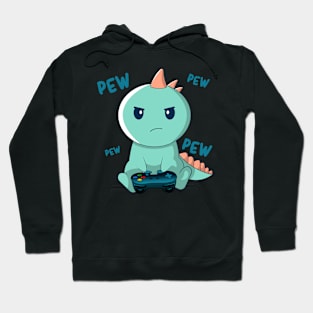 Cute Gamer Kawaii Dinosaur Geeky Dino Gaming Hoodie